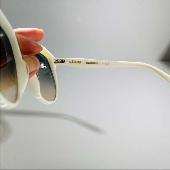 CELINEoff white frame gradient lens square sunglasses - Picture 8 of 11